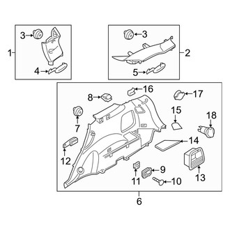 Kia OE - Quarter Panel - Interior Trim (W/O 7 Passenger, W/O Subwoofer)