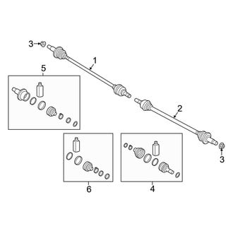 Kia OE - Rear Suspension - Axle Shaft & Joints (AWD)