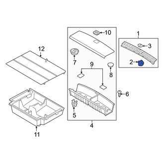 Kia OE - Liftgate Trim Scuff Plate Clip