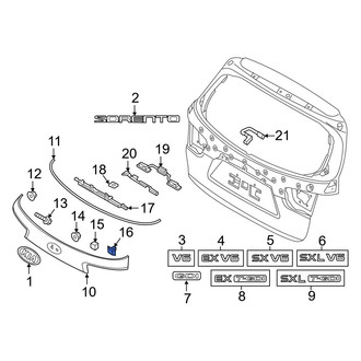 Kia OE - Liftgate Finish Panel Clip