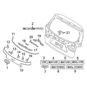Kia OE - Lift Gate - Exterior Trim