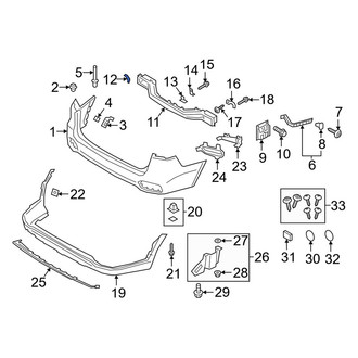 Kia OE - Rear Upper Bumper Impact Bar Bracket