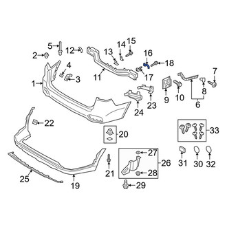 Kia OE - Rear Left Bumper Cover Stay
