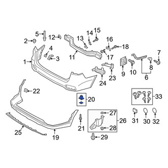 Kia OE - Lower Bumper Cover Retainer