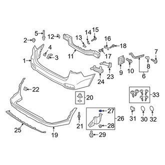 Kia OE - Bumper Cover Heat Shield Clip