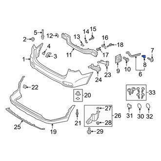 Kia OE - Bumper Cover Retainer