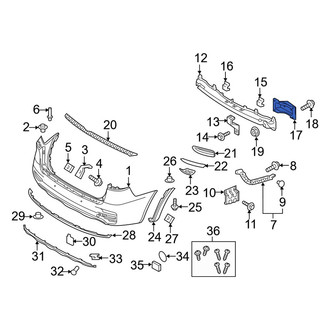 Kia OE - Center Left Bumper Impact Bar Bracket