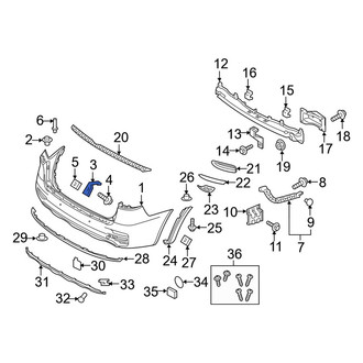 Kia OE - Rear Right Bumper Cover Bracket