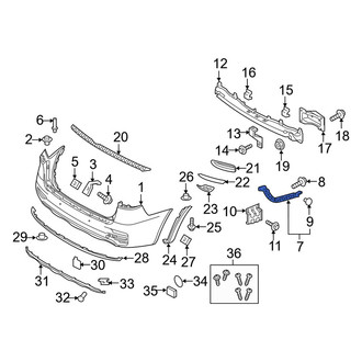 Kia OE - Rear Left Upper Bumper Cover Bracket