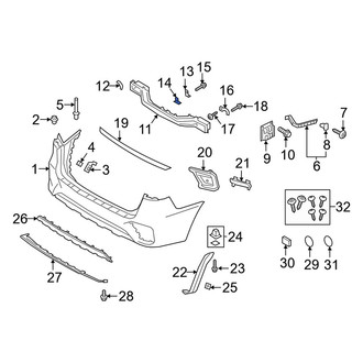 Kia OE - Rear Center Bumper Impact Bar Bracket