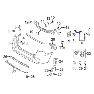 Kia OE - Rear Left Upper Bumper Cover Bracket