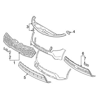 Kia OE - Front Bumper & Grille - Grille & Components (LX / X-Line EX / X-Line S / X-Line SX Prestige)