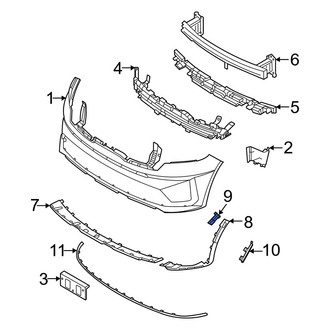 Kia OE - Left Bumper Molding Bracket