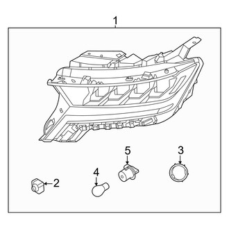 Kia OE - Front Lamps - Headlamp Components (Reflector Lamp), (Hybrid EX / Hybrid S)