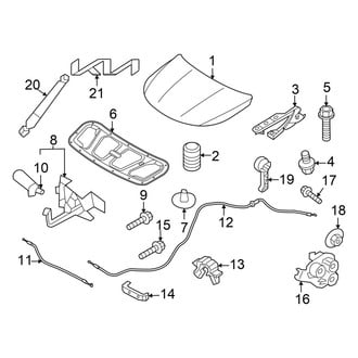 Kia OE - Hood & Components (Hybrid EX / Hybrid S / Plug-In Hybrid SX / Plug-in Hybrid SX Prestige)