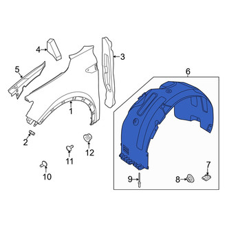 Kia OE - Front Left Fender Splash Shield