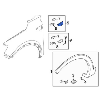 Kia OE - Front Right Fender Molding