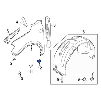 Kia OE - Fender Liner Grommet