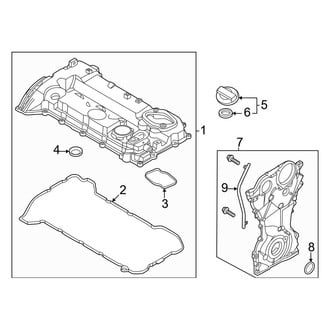 Kia OE - Engine / Transaxle - Valve & Timing Covers (C Engine VIN Character)