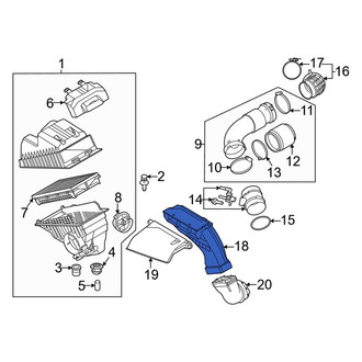Kia OE - Front Center Engine Air Intake Hose