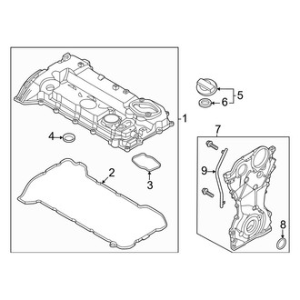Kia OE - Engine / Transaxle - Valve & Timing Covers (F Engine VIN Character)