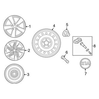 Kia OE - Wheels (17" Wheel), (EX / LX / S / SX / SX Prestige / X-Line SX Prestige)