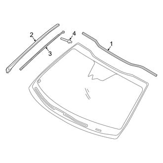 Kia OE - Windshield - Reveal Moldings (Hybrid EX / Hybrid S / Plug-In Hybrid SX / Plug-in Hybrid SX Prestige)