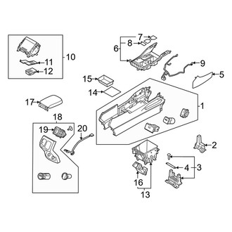 Kia OE - Center Console (Console & Trim), (Hybrid EX / Hybrid SX Prestige / Plug-In Hybrid EX / Plug-in Hybrid SX Prestige)
