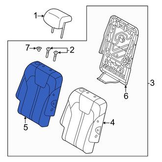 Kia OE - Center Right Seat Back Cushion Cover