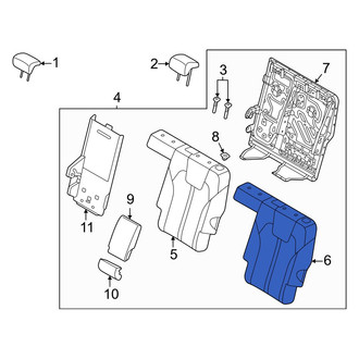 Kia OE - Center Left Seat Back Cushion Cover