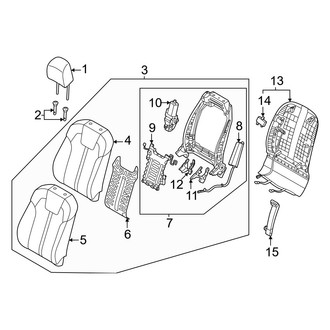 Kia OE - Seats & Tracks - Driver Seat Components (Seat Back Components), (Hybrid EX / Hybrid SX Prestige / Plug-In Hybrid EX / Plug-in Hybrid SX Prestige)