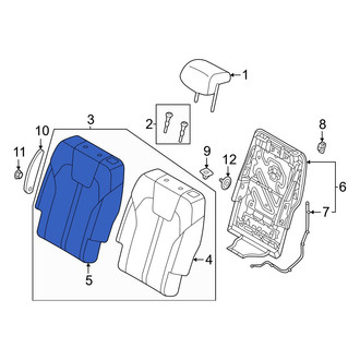 Kia OE - Center Left Seat Back Cushion Cover