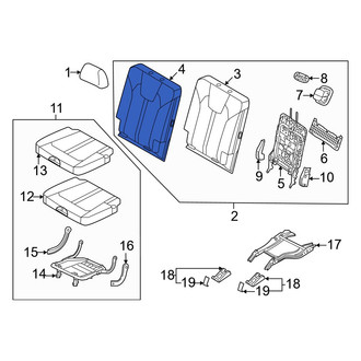 Kia OE - Center Right Seat Back Cushion Cover