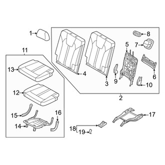Kia OE - Seats & Tracks - Third Row Seats (Hybrid EX / Hybrid SX Prestige / Plug-In Hybrid EX / Plug-in Hybrid SX Prestige)
