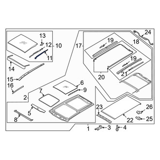 Kia OE - Front Left Sunroof Guide Rail
