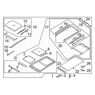 Kia OE - Front Left Sunroof Guide Rail