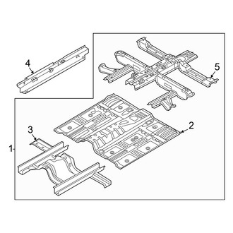 Kia OE - Pillars, Rocker & Floor - Floor & Rails (EX / LX / S / SX / X-Line EX / X-Line SX Prestige / X-Pro SX Prestige)