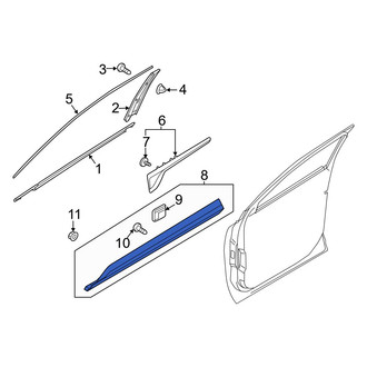 Kia OE - Front Left Lower Door Molding