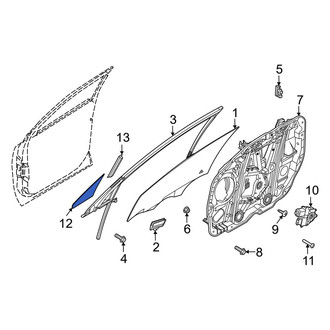 Kia OE - Front Right Vent Window Assembly