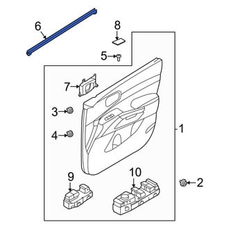 Kia OE - Front Left Door Window Belt Weatherstrip