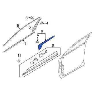 Kia OE - Front Left Upper Door Molding