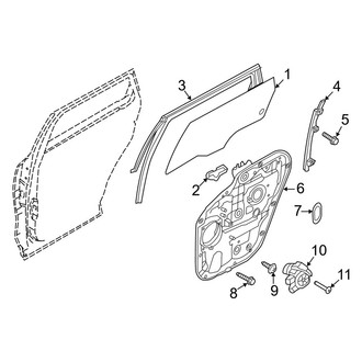 Kia OE - Rear Door - Glass & Hardware