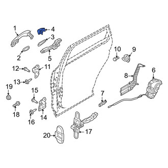 Kia OE - Rear Right Exterior Door Handle Cover