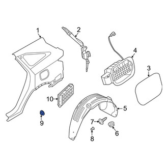 Kia OE - Quarter Panel Splash Shield Nut