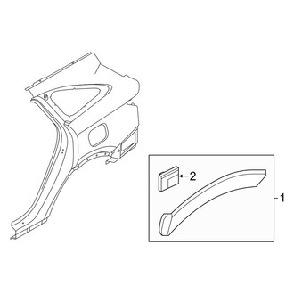 Kia OE - Quarter Panel - Exterior Trim (With Gloss Black Body Side Trim), (EX / LX / S / SX / SX Prestige / X-Line EX / X-Line S / X-Line SX Prestige)