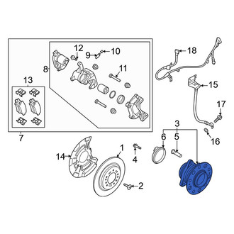 Kia OE - Rear Wheel Bearing and Hub Assembly