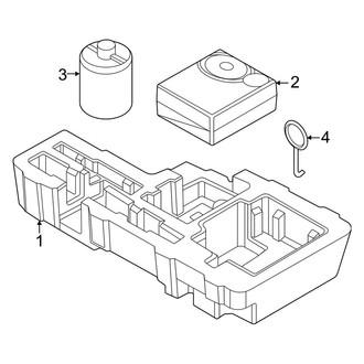 Kia OE - Rear Body & Floor - Jack & Components (With Tire Mobility Kit), (EX / LX / S / SX / SX Prestige)