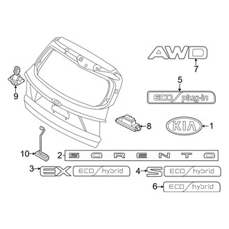 Kia OE - Lift Gate - Exterior Trim (Hybrid EX / Hybrid S)
