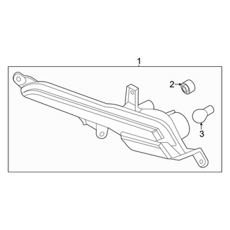 Kia OE - Rear Lamps - Backup Lamps (2-Piece Rear Bumper), (EX / LX / S / SX / SX Prestige / X-Line EX / X-Line S / X-Line SX Prestige)