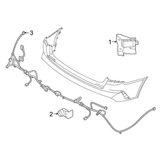 Kia OE - Rear Bumper - Electrical Components (EX / S / SX / SX Prestige)